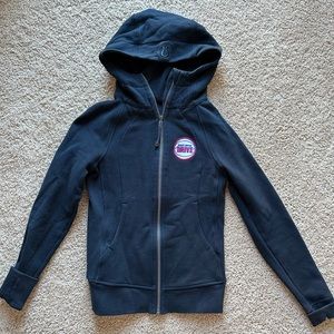Women’s navy Lululemon scuba zip up size 4 w/ GR drive logo